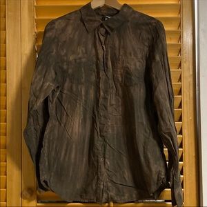 SOLD - Cute Green Button Up Shirt